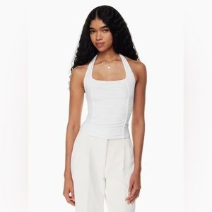 NWOT Aritzia Wilfred Lydia Halter Top White